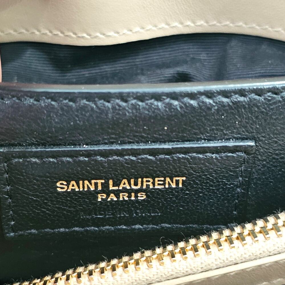Saint Laurent YSL Loulou Medium Shoulder Bag Leather Chain Bag Beige - $3200 - Picture 8 of 14